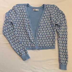 Hollister Blue Floral Cardigan